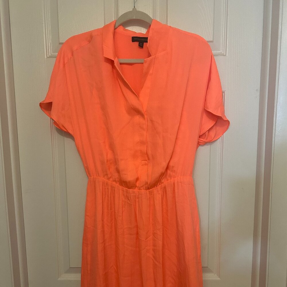 Banana Republic Neon Coral Midi Dress NV